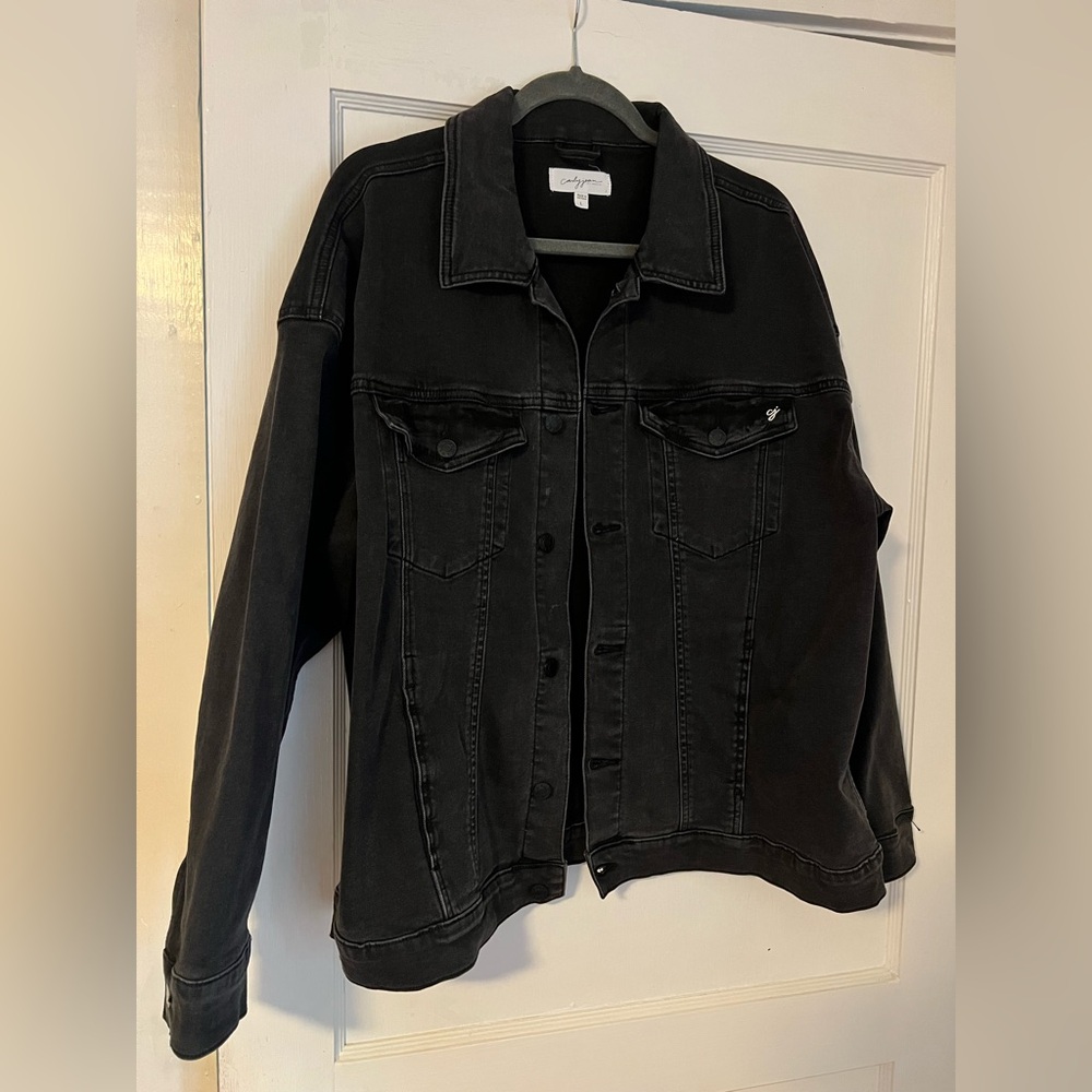 NWOT Carly Jean Black Denim Jacket XL Oversized